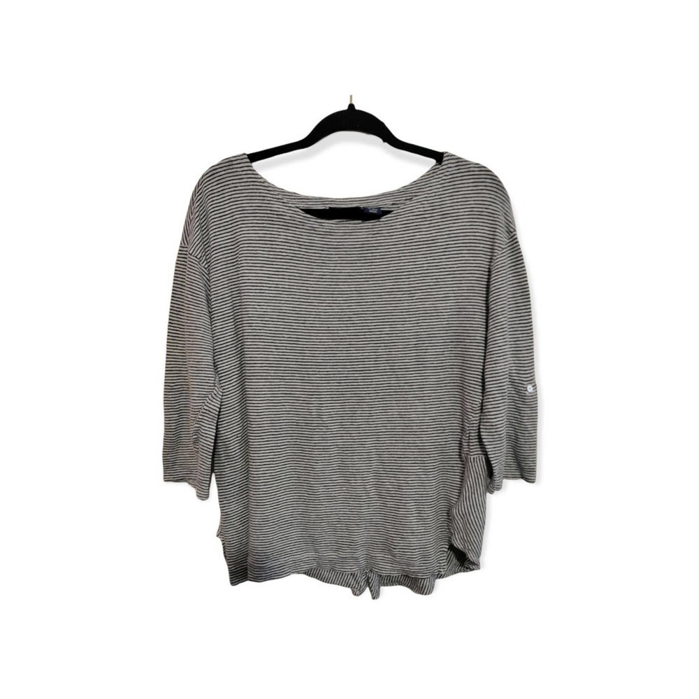 Adrienne Vittadini blue stripe blouse 2X